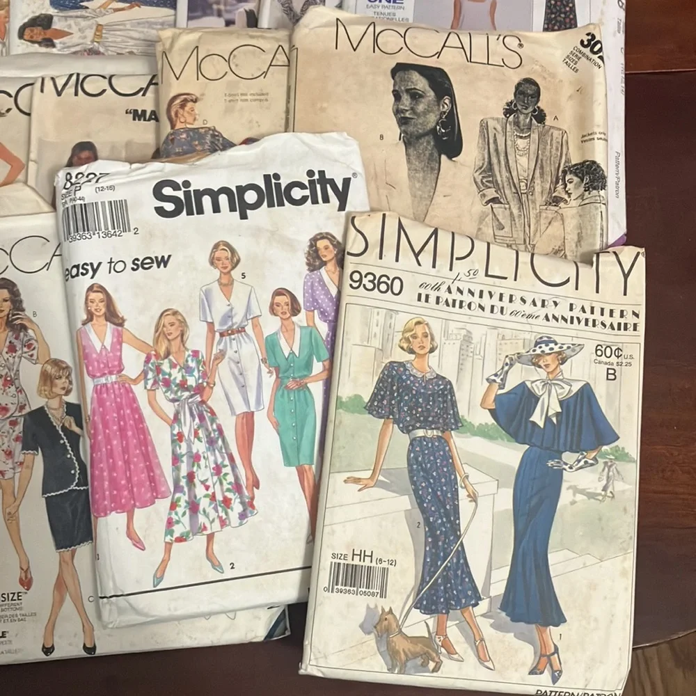 Lot of 14 Vintage Women's Sewing Patterns 1980s 90s unsearched